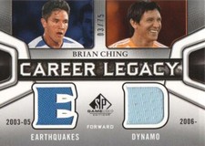 2011 SP Game Used Career Legacy DUAL JERSEY (2nd Color) #CL2-BC Brian Ching /75