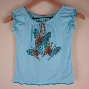 Vintage Y2K Joe Boxer Butterfly Top Size Medium 13.5x16.5 - Picture 1 of 9