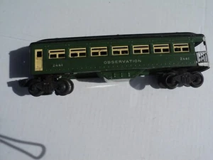 Nachkriegs Lionel Nr. 2441 O Lionel Aussichtswagen beleuchtet grün Weißblech - Bild 1 von 6