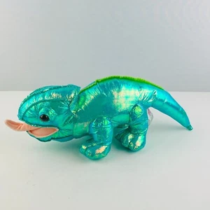 Sugar Loaf ACMI Shiny Pink Tongue Big Eyed Iguana Reptile Stuffed Animal - Picture 1 of 5