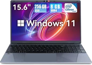 Geviar 15.6 Inch Laptop,14GB DDR4 512GB SSD,Intel Celeron N5095 Quad-Core Proces - Picture 1 of 9
