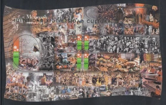 Мексиканский сувенирный лист культурной идентичности и разнообразия как новый без наклеек и следов - Изображение 1 из 1