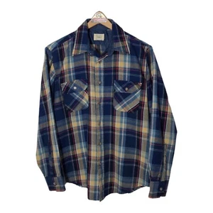 Camisa Sears Para Hombres De Colección A Cuadros Con Botones Talla Med Informal Exterior - Imagen 1 de 3