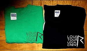 NUEVO Lote de Camisetas RIHANNA Loud Concert Tour Local Crew Negro Verde Talla XL - Imagen 1 de 3