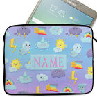 Personalised Weather Tablet Sleeve Laptop Ipad Case Zip Pouch Bag Girls Ksp207