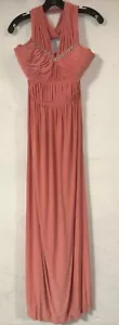 BCBG Generation formelles Neckholder-Maxikleid mit Emb. Koralle 12 ärmellos, neu mit Etikett, Abschlussball - Bild 1 von 5