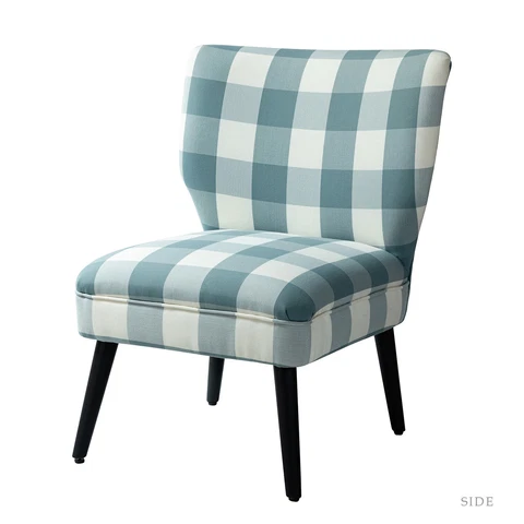 Karat Home Destina Buffalo Plaid Accent Chair - Teal  MSRP $369.00 Cover