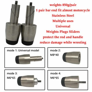 For Suzuki Stainless Steel Heavy Weight Anti Vibration Handle Bar End Plugs 600G - Picture 1 of 12