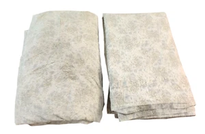 Lauren Ralph Lauren Gray White Full/Queen Sheet Set Fitted/Flat 100% Cotton Read - Picture 1 of 16