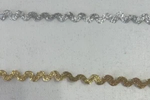 Ric Rac Trim 10 Yards GOLD or SILVER Crafting, Decorating, Scrapbooking - Picture 1 of 4