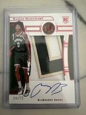 2022-23 National Treasures MarJon Beauchamp Red True RPA #28/75 Bucks!