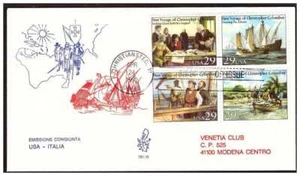 USA  -  FDC VENETIA CLUB 1992 - COLOMBO CONGIUNTA ITALIA   VIAGGIATA - Picture 1 of 1