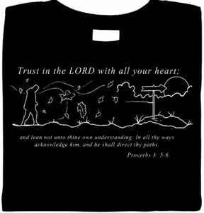 Proverbs 3:5-6 Shirt, Trust In The Lord With All Your Heart, bible verse, God - Picture 1 of 2