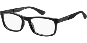 Tommy Hilfiger Men's Black Rectangle Eyeglass Frame - TH1522 0807 19 - Picture 1 of 3