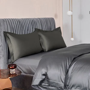 Baumwollsatin Kissenbezug 2er Set 800 Fadenzahl Premium Qualität Stoff - Bild 1 von 19