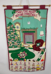 Calendario de Adviento Noche Antes de Navidad Bolsillos de Tela de Juguetes de Aprendizaje y - Imagen 1 de 8