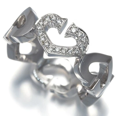 Подлинное кольцо Cartier с бриллиантом C Heart of Cartier EU50 18K 750 белое золото  - Изображение 1 из 4