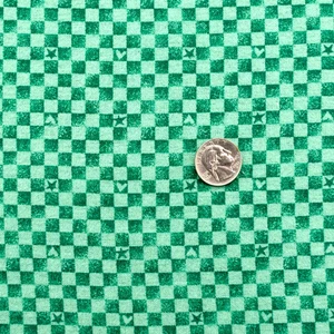 Heart & Star Mini Check Print Double Flannel Fabric | 4.67 yds. x 46 in. - Picture 1 of 5