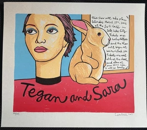 Tegan and Sara Salt Lake City 2005 Signed and Numbered by Leia Bell - Picture 1 of 2