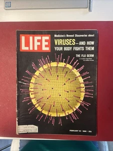 1966 February 18, Life Magazine, The Flu Germ, Viruses And How Your Body Fights - Picture 1 of 6
