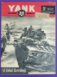 Original WW2 "Yank" Magazine - GI Global Sketchbook (July 20, 1945) #2 - Picture 1 of 5