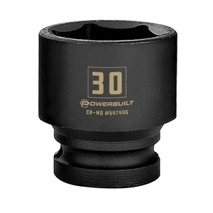 Powerbuilt 1/2 Inch Drive x 30 MM 6 Point Impact Socket - 647446 - Picture 1 of 5