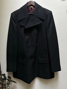 Dolce And Gabbana Black Men’s Wool Peacoat Euro Size 52 - Picture 1 of 15