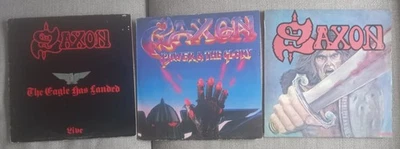 saxon x3  rock vinyl album - Image 1 of 3
