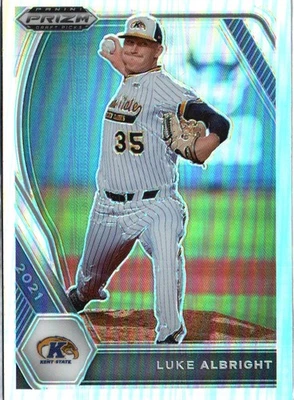2021 Panini Prizm Draft Picks #PDP168 Luke Albright Silver Prizm - Image 1 of 2