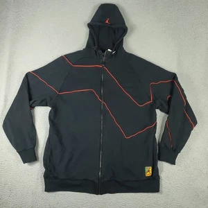 Jordan Suéter Para Hombres XL Negro Jumpman Cremallera Completa Sudadera con Capucha * - Imagen 1 de 10