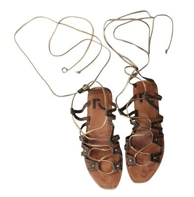 Sandalias Diosa Gladiador Disfraz Dorado Romano Griego Egipcio Halloween Talla 8.5 - 9 Foto 1 de 4