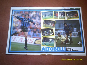 FOOTBALL 2 POSTERS INTER MILAN MILAN AC MALDINI ALTOBELLI ROMA PRUZZO - Imagen 1 de 4