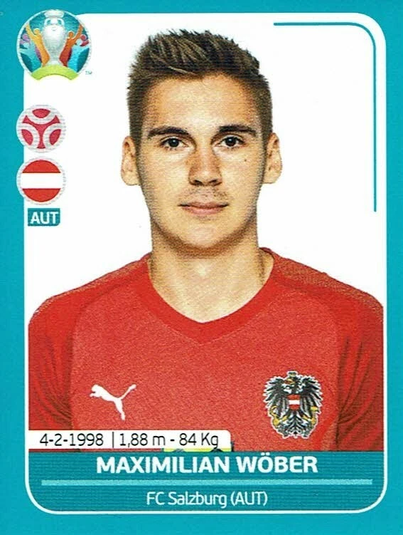 Panini Euro Euro Euro 2020 Preview Sticker Austria AUT 16 Maximilian Wöber