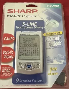 Sharp Wizard Organizer OZ-290 Palm Pilot 5 lignes vintage NEUF - Photo 1 sur 2