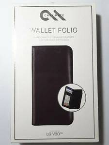 Case-Mate Wallet Folio Leather Case w/ Card Slots for LG V20 - Black - Picture 1 of 6