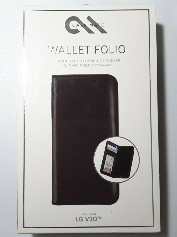 Case-Mate Wallet Folio Leather Case w/ Card Slots for LG V20 - Black  - Image 1 of 4