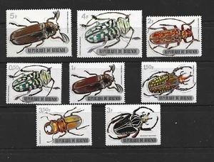 BURUNDI - 1970 BEETLES AND WEEVILS SHORT SET - SCOTT 306 TO 313 - MNH - Picture 1 of 1