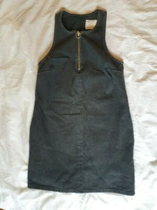 ASOS Denim Shift Dress in Washed Black With Circular Zip UK10 NWT £18 inc P+P - Picture 1 of 4