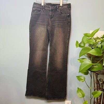 Джинсы расклешенные с заниженной талией разделенные H&M. Коричневая стирка. Новый с Ярлыками. Размер 8 - Изображение 1 из 4