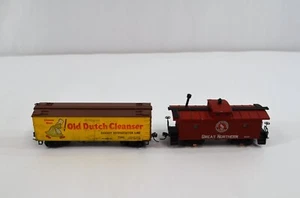Great Northern Caboose & Old Dutch Cleanser Craftsman HO Train Cars Assembled - Picture 1 of 9