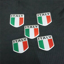 5PCS Smalll ITALY Metal Sticker Badge Emblem Decal Sports Car Flag Hybrid Engine