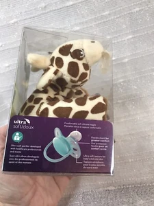 Philips Avent Pacifier Giraffe Soothie Snuggle Pal Plush Animal NEW Om+ Unisex - Picture 1 of 11