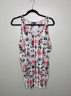 Topshop Size 8 Womens Tank Top Multicolor Geometric - Image 1 of 3