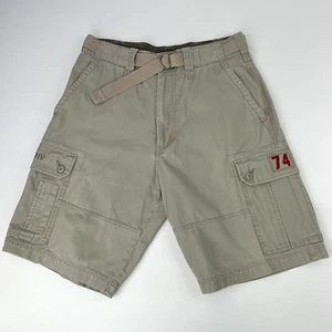 Vintage A.P.C.O. Short Men 32 Cargo Distress Army Skate 30x10 Belt Y2K Core Ex - Picture 1 of 13