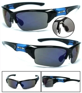Descuento Xloop SPORTS Gafas de Sol - Montura Negra Azul Fuego Iridium Lente X45 - Imagen 1 de 6