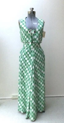 Vintage 1960s Pierre Cardin Pique Two-Piece Top and Skirt with Grommets - Image 1 of 4