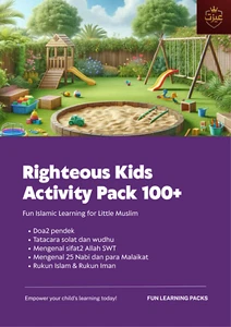 Righteous Kids Activity Pack 100+ Fun Islamic Learning for Little Muslim - Picture 1 of 7