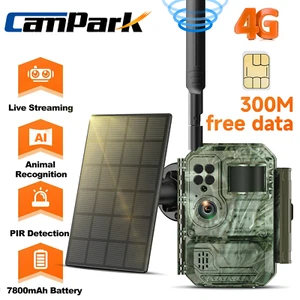 4G LTE Wildkamera Solar Überwachungskamera mit SIM Karte & Solarpanel Kamera PIR - Bild 1 von 7