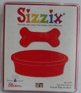 Cuenco y hueso troquelado rojo Sizzix 38-0921 difícil de encontrar - Imagen 1 de 3