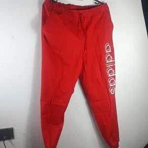 ADIDAS NUOVO Originals 90's Vintage Uomo Pantaloni Track Pantaloni Allenamento Rosso - Foto 1 di 9